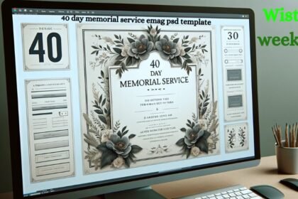 40 day memorial service emag psd template