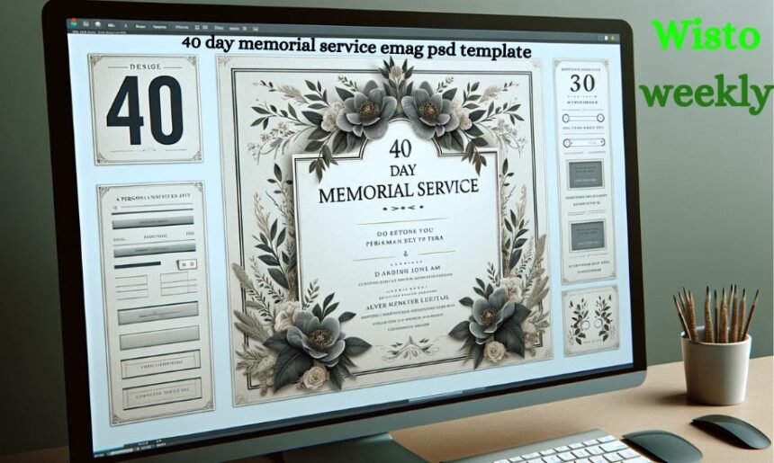 40 day memorial service emag psd template